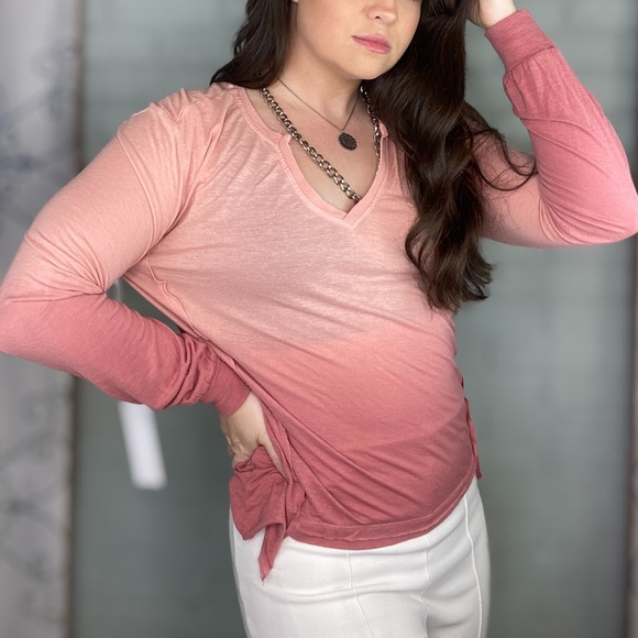 Young Fabulous & Broke Tops - Young Fabulous & Broke Pink Tie Dye Long Sleeve Top NEW with Tags